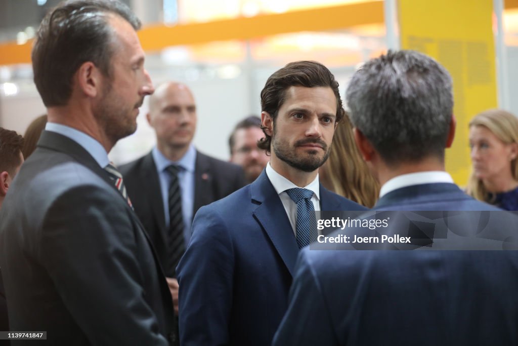 Prince Carl Philip Of Sweden Visits Hannover Messe 2019