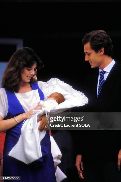 Birth of Andrea Casiraghi In Monaco city, Monaco On June 10, 1984-Caroline, Andrea and Stefano.