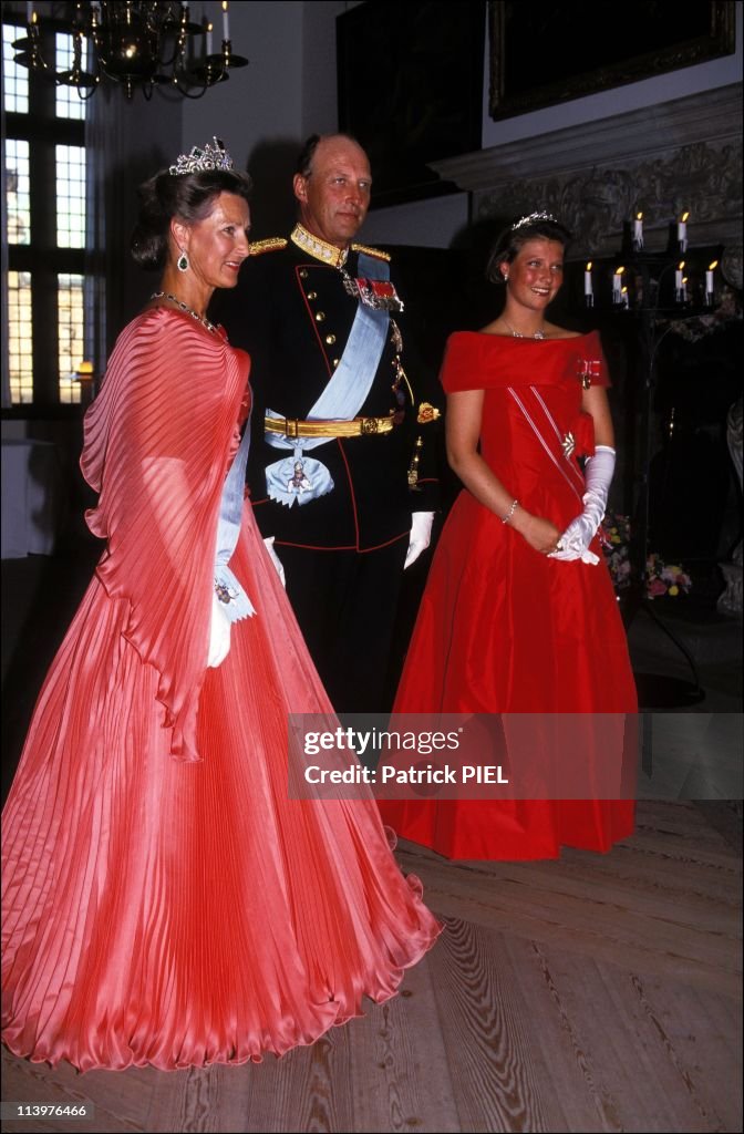 Silver wedding ceremony of Margrethe and Henrik of Denmark in Denmark on June 10, 1992-
