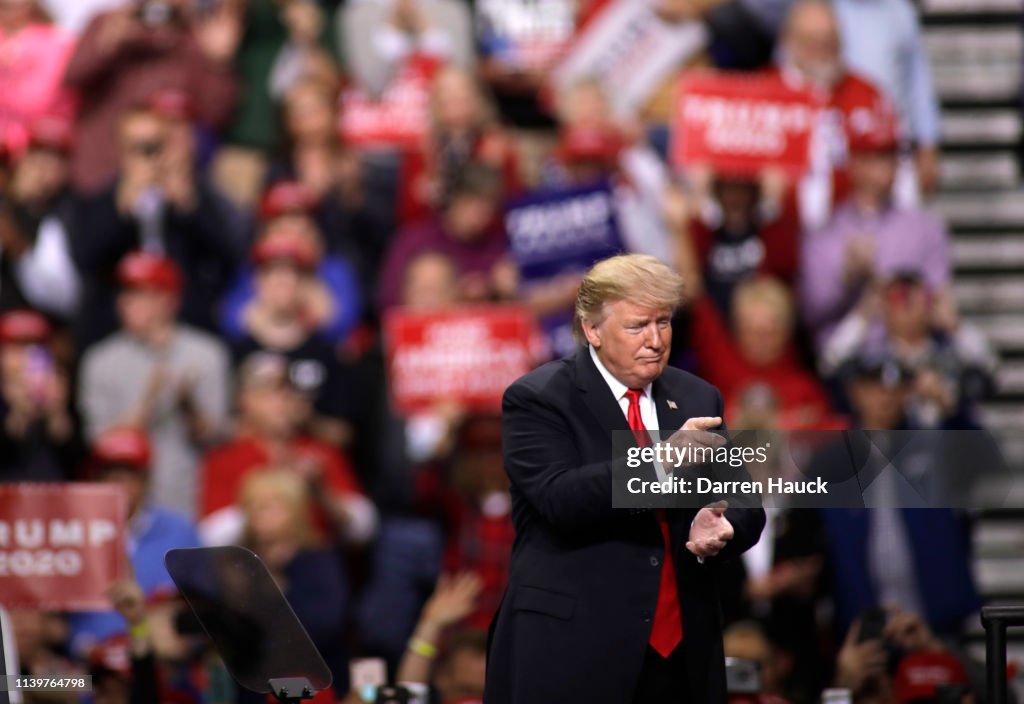 President Trump Holds Rally In Green Bay, Wisconsin