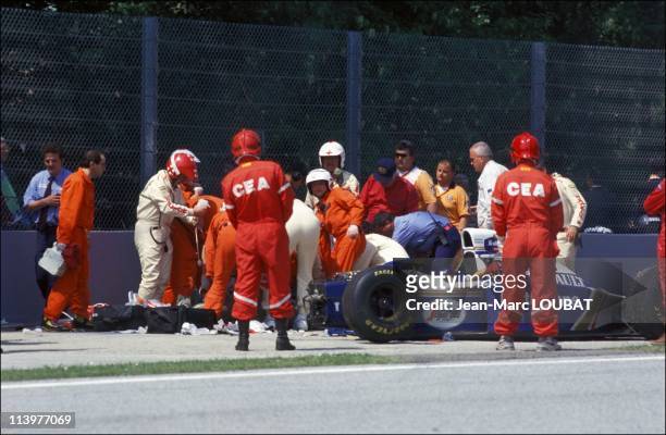 Formula 1/ accident of Ayrton Senna in Imola, Italy on May 01, 1994-Ayrton Senna's fatal and tragic crash.