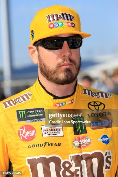 Kyle Busch, Joe Gibbs Racing, Toyota Camry M&M's Chocolate Bar during qualifications for the GEICO 500 Monster Energy NASCAR Cup Series race on April...