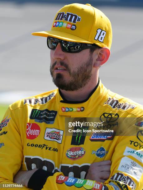 Kyle Busch, Joe Gibbs Racing, Toyota Camry M&Ms Chocolate Bar during qualifying for the Monster Energy Cup Series Geico 500 on April 27 at Talladega...
