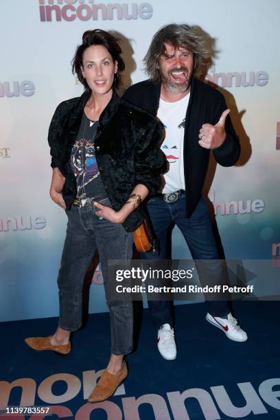 Julie Fournier and Benjamin Seznec attend the "Mon Inconnue" Paris Premiere at Cinema UGC Normandie on April 01, 2019 in Paris, France.