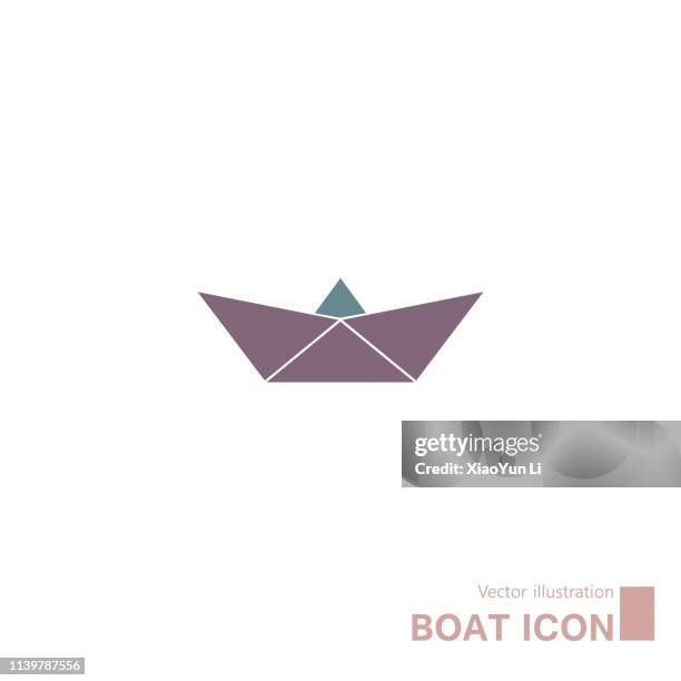 paper boat - boat logo stock illustrations