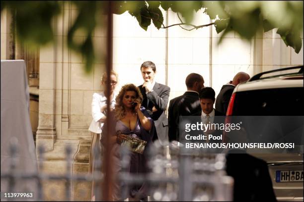 Eva Longoria and Tony Parker's wedding ceremony at the St Germain l'Auxerrois Chruch In Paris, France On July 07, 2007-Wedding ceremony of Eva...