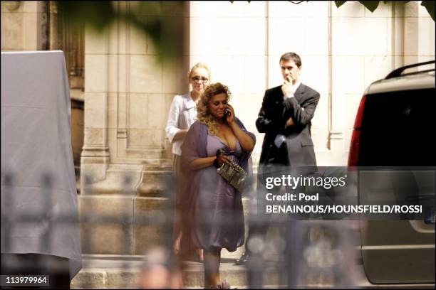 Eva Longoria and Tony Parker's wedding ceremony at the St Germain l'Auxerrois Chruch In Paris, France On July 07, 2007-Wedding ceremony of Eva...