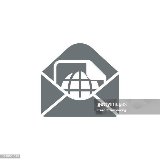 mail icon - selective focus office stock illustrations