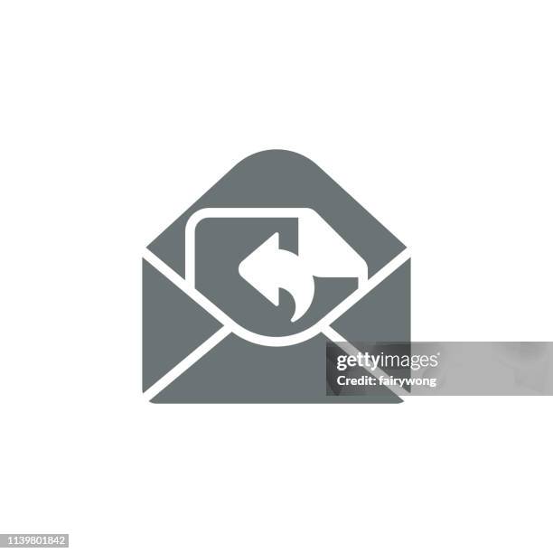 mail icon - selective focus office stock illustrations