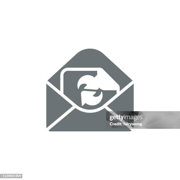 mail icon - selective focus office stock illustrations