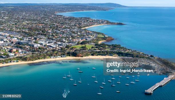 vistas aéreas australianas - peninsula mornington - fotografias e filmes do acervo