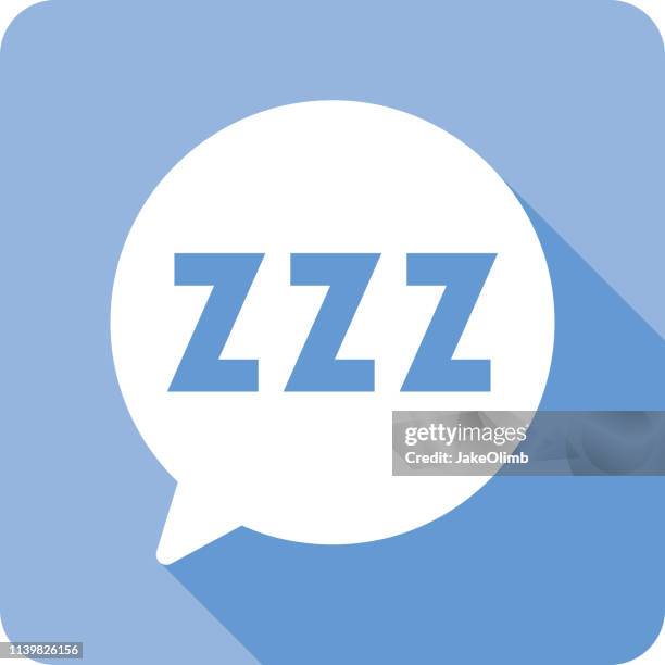 sprechblase zzz icon silhouette - buchstabe z stock-grafiken, -clipart, -cartoons und -symbole
