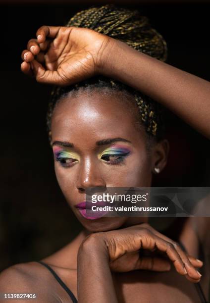 Black Woman Touching Lips Photos and Premium High Res Pictures - Getty ...
