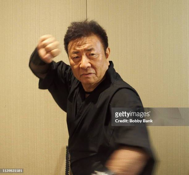 Sho Kosugi attends the Chiller Theatre Expo Spring 2019 at Parsippany Hilton on April 27, 2019 in Parsippany, New Jersey.
