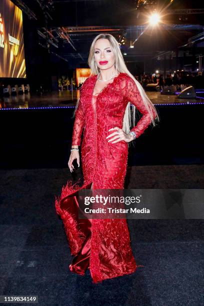 Gina-Lisa Lohfink during the Goldene Sonne Award 2019 on April 27, 2019 in Kalkar, Germany.