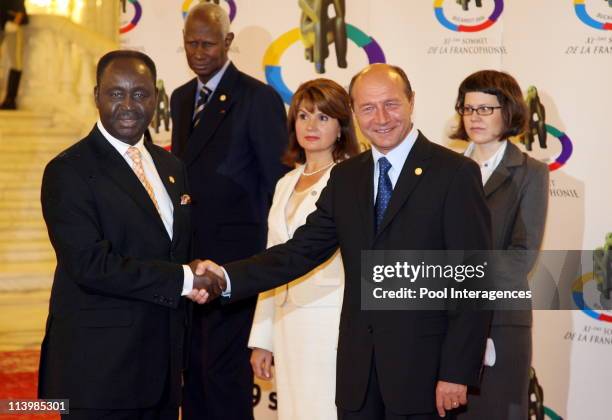 Opening of the XIth French Speaking Summit In Bucharest, Romania On September 28, 2006 -Denis Sassou Nguesso, President of Congo and Romanian...