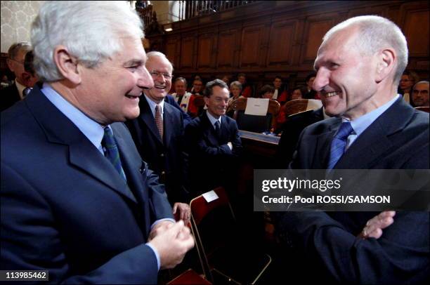 Laurent Le Mesle takes his functions of general attorney In Paris, France On October 08, 2006-Pascal Clement, Minister of Justice.