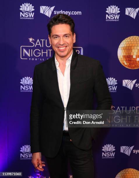 Michael Falzon attends opening night of Saturday Night Fever at Lyric Theatre, Star City on April 02, 2019 in Sydney, Australia.