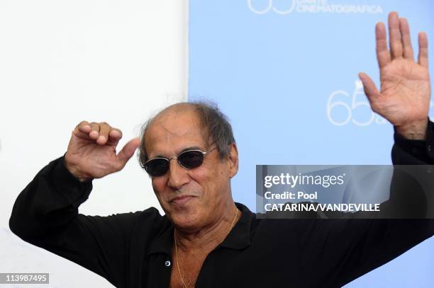 Venice International Film Festival . Photocall of Italian singer, actor and director Adriano Celentano In Venice, Italy On September 04, 2008.