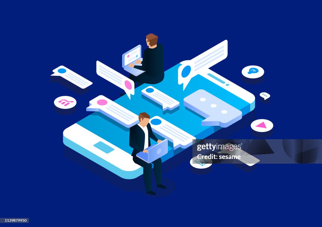 Online communication, isometric business network communication and analysis
