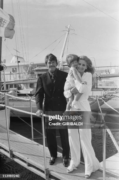 Cannes Film Festival In Cannes, France On May 26, 1973-Charles Bronson, his wife Jill Ireland and their duaghter Zuleika