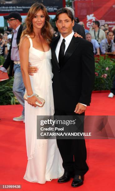 Opening ceremony of the 66th Venice Film Festival in Venice, Italy On September 02, 2009-Silvia Toffanin and Piersilvio Berlusconi at the Opening...