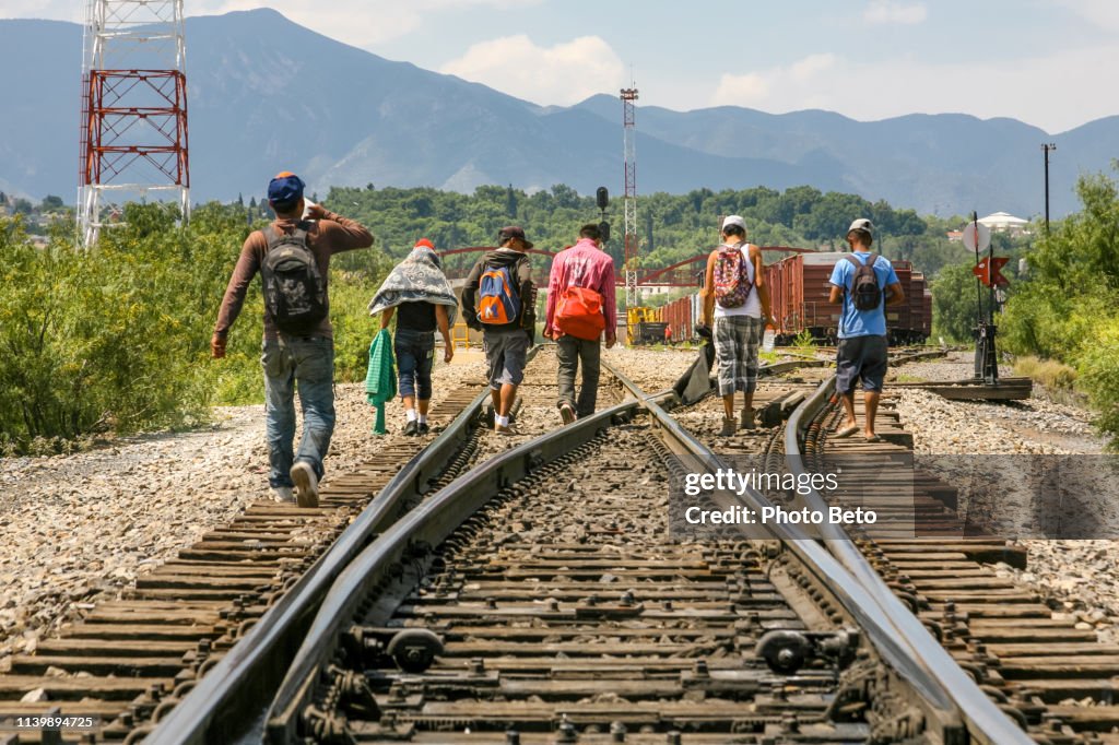 USA/Mexiko Grenze-Migranten