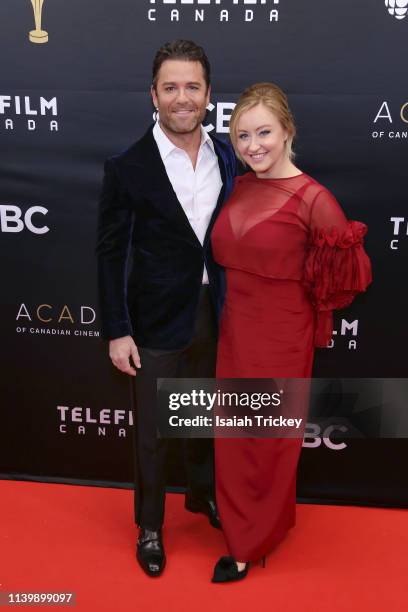 Actor Yannick Bisson and Shantelle Bisson attend the 2019 Canadian Screen Awards Broadcast Gala at Sony Centre for the Performing Arts on March 31,...