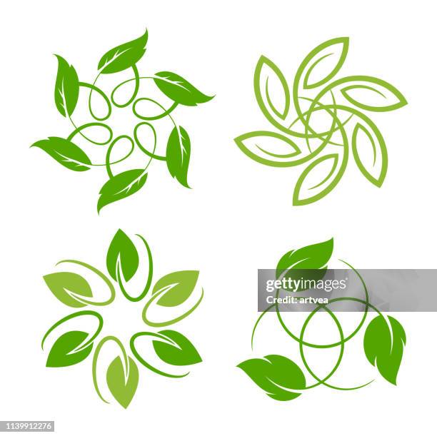 creative leaf inspiration vector design template. - proposal template stock illustrations