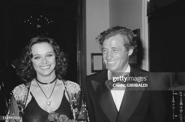 Cannes Film Festival In Cannes, France On May 19, 1974-Laura Antonelli and Jean-Paul Belmondo.