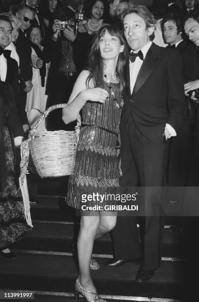Cannes Film Festival In Cannes, France On May 19, 1974-Jane Birkin and Serge Gainsbourg.