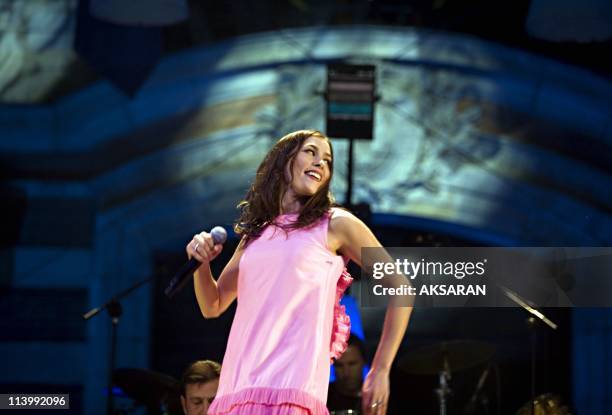 Olivia Ruiz during the tribute concert 'Planet Nougaro' In Toulouse, France On September 09, 2009-Olivia Ruiz sings Nougaro, the star of the "Planet...