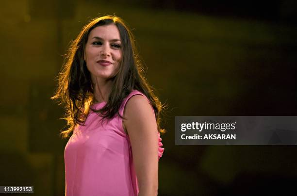 Olivia Ruiz during the tribute concert 'Planet Nougaro' In Toulouse, France On September 09, 2009-Olivia Ruiz sings Nougaro, the star of the "Planet...