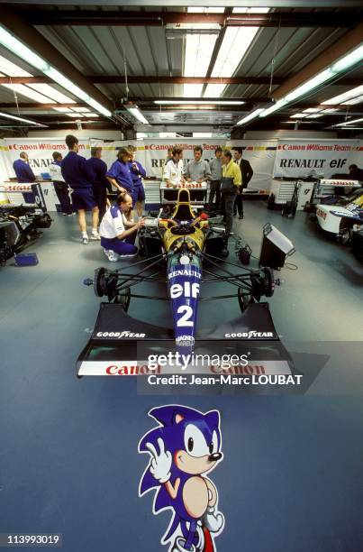 Formula 1 Grand Prix in Spa, Belgium on August 29, 1993-Williams of Alain Prost.