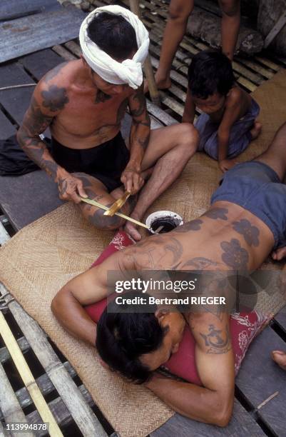Iban Tattoos of Borneo In Malaysia In 1994.