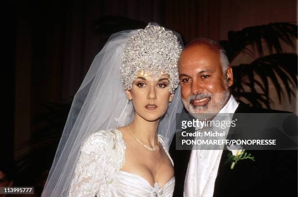 Archives: Celine Dion In Montreal, Canada In May, 1996-December 1994, during her wedding with Rene Angelil.