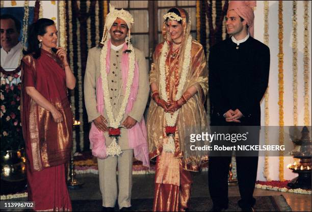Marriage of Priyanka Gandhi In New Delhi, India On February 18, 1997.
