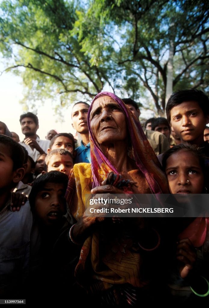 Phoolan Devi in Campaign for Legislatives Elections (Uttar Pradesh) In India In February, 1998-