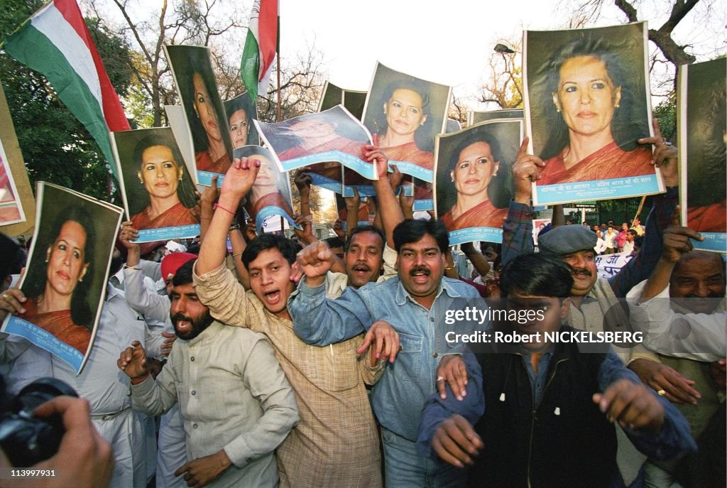 Sonia Gandhi takes the control of congress In India On March 16, 1998-
