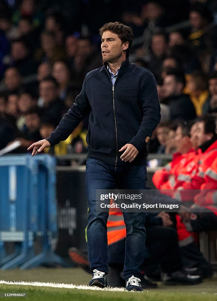 Joan Francesc Ferrer Rubi, Manager of RCD Espanyol looks on during ...