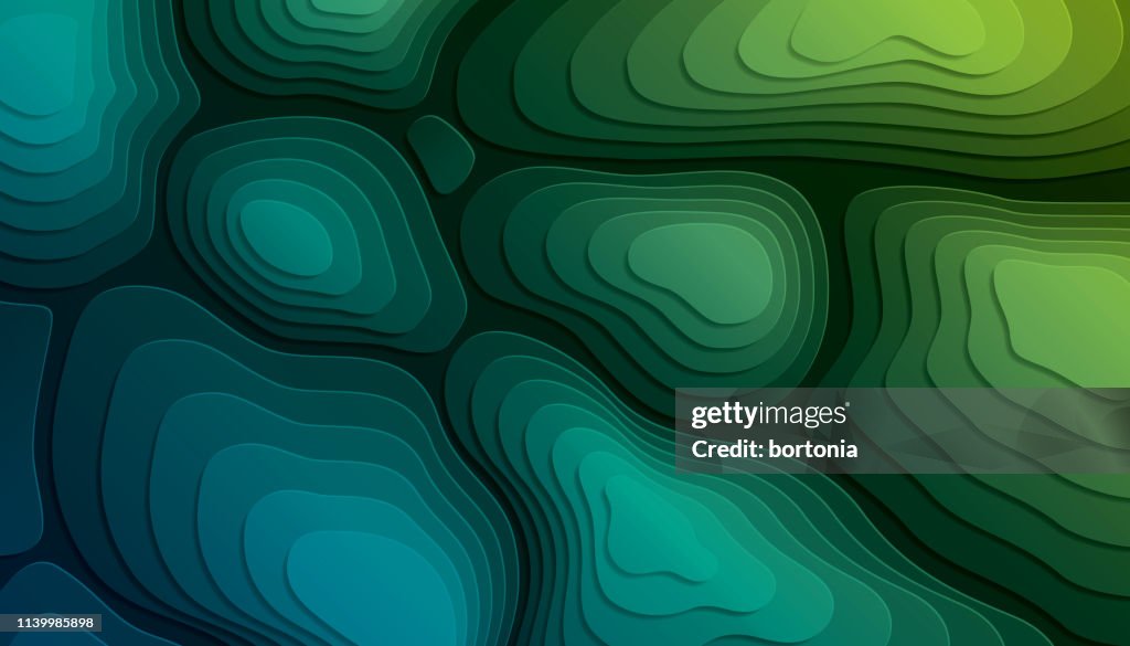 Layered Paper Cutout Abstract Background
