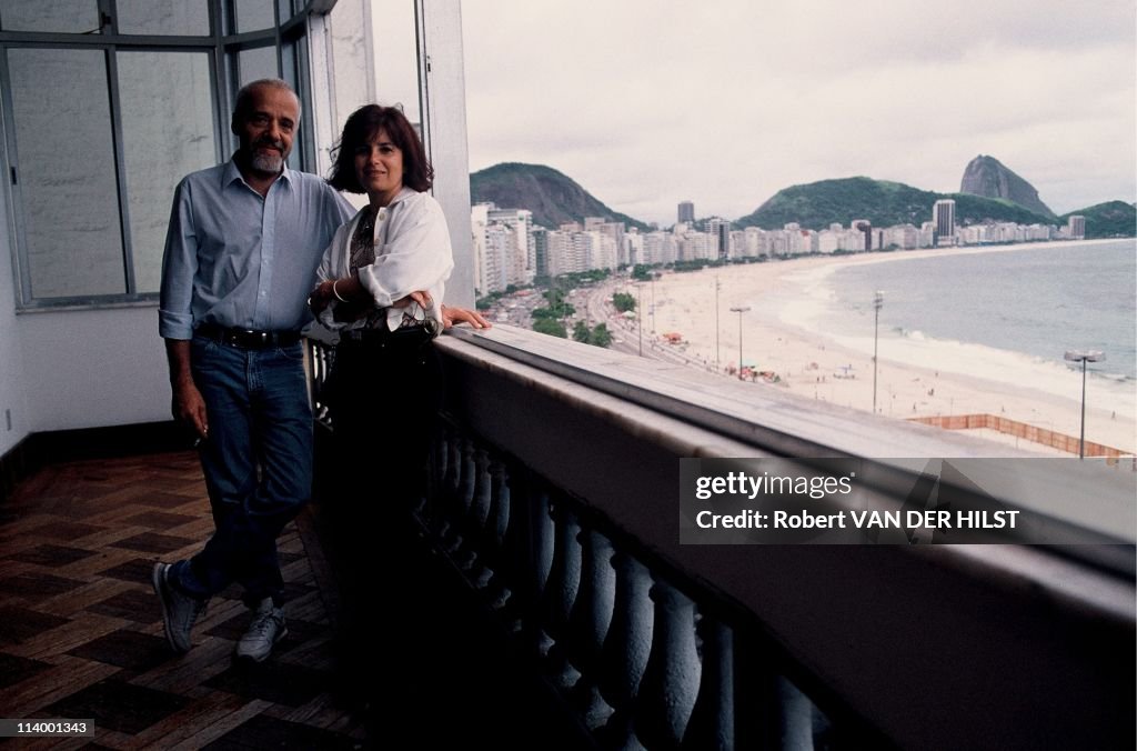 Author Paulo Coelho in Copacabana In Rio de Janeiro, Brazil In 1996-