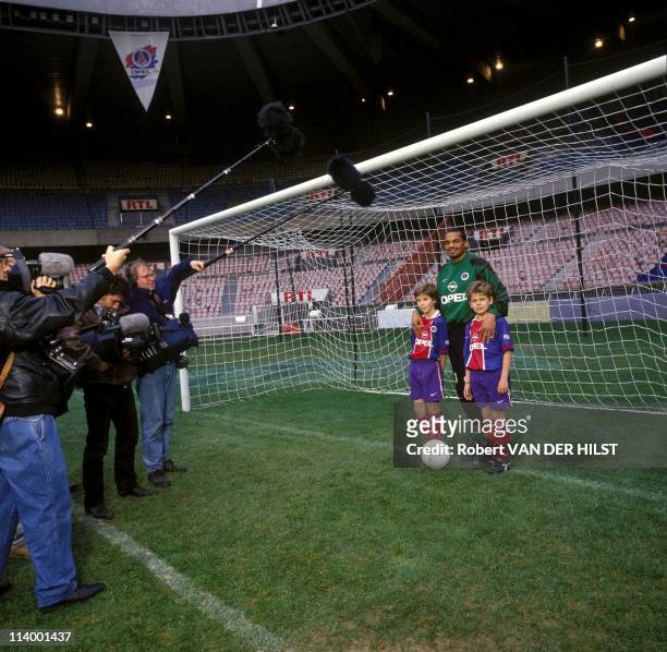 Famous or unknown people In Paris, France In January, 1997-Bernard Lama, soccer player.