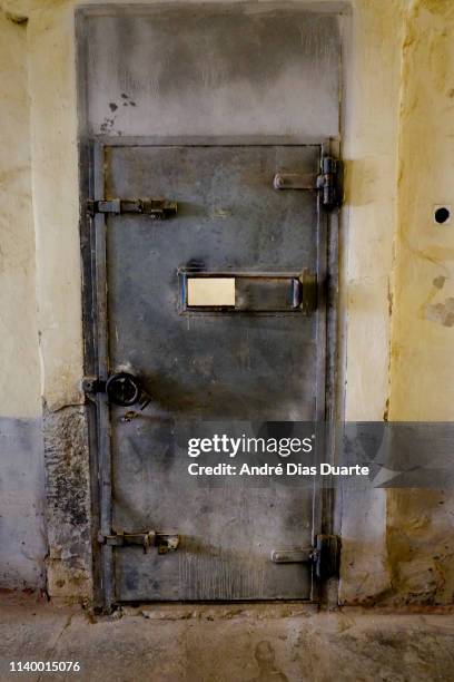 prison metal door - horror metal stock pictures, royalty-free photos & images