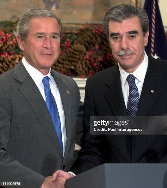 Bush names Gutierrez to Commerce In Washington, United States On November 29, 2004 -United States President George W. Bush names Carlos Gutierrez,...