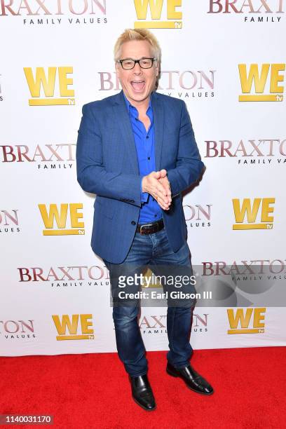 Kato Kaelin is seen as We TV celebrates the premiere of "Braxton Family Values" at Doheny Room on April 02, 2019 in West Hollywood, California.
