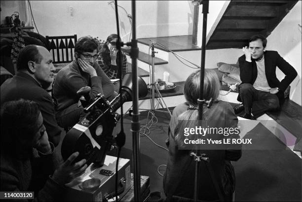 Alain Robbe-Grillet, Catherine Jourdan, Jean-Louis Trintignant in France on June, 1966-Jean-Louis Trintignant.