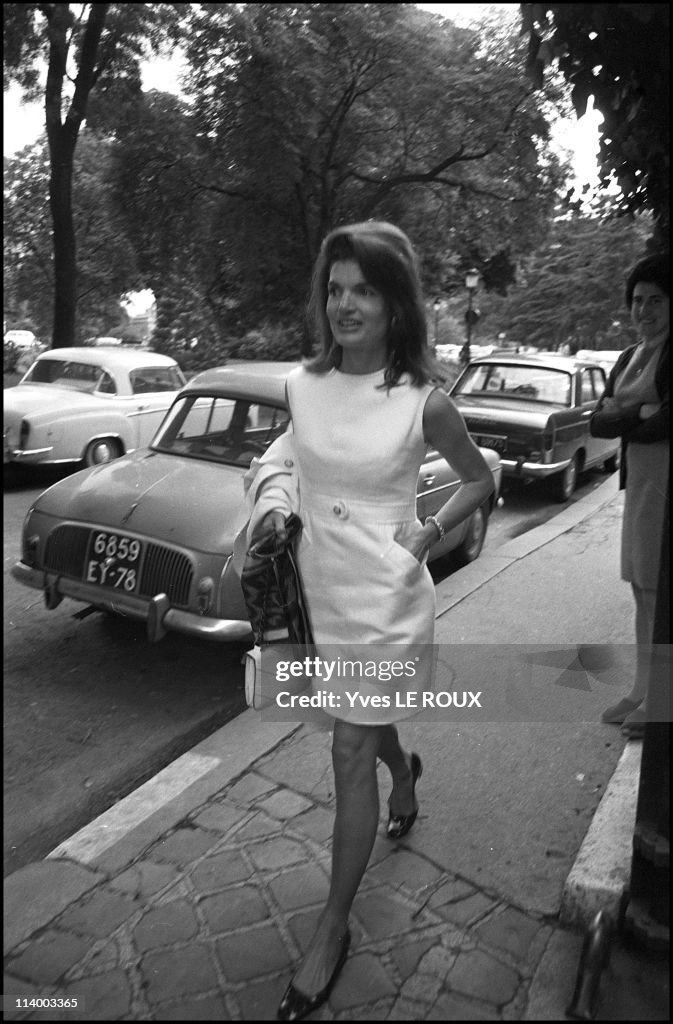 Jackie and Aristote Onassis in Paris, France on June 23, 1969-