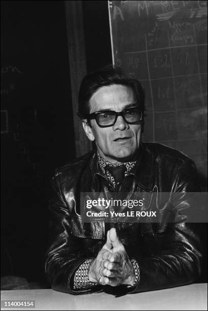 Pier Paolo Pasolini in Vincennes, France in January, 1970.