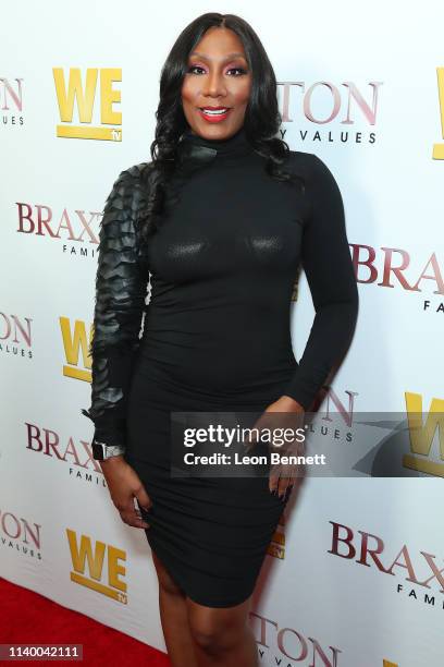 Towanda Braxton attends WE tv's "Braxton Family Values" Season 6 Premiere at The Doheny Room on April 02, 2019 in West Hollywood, California.